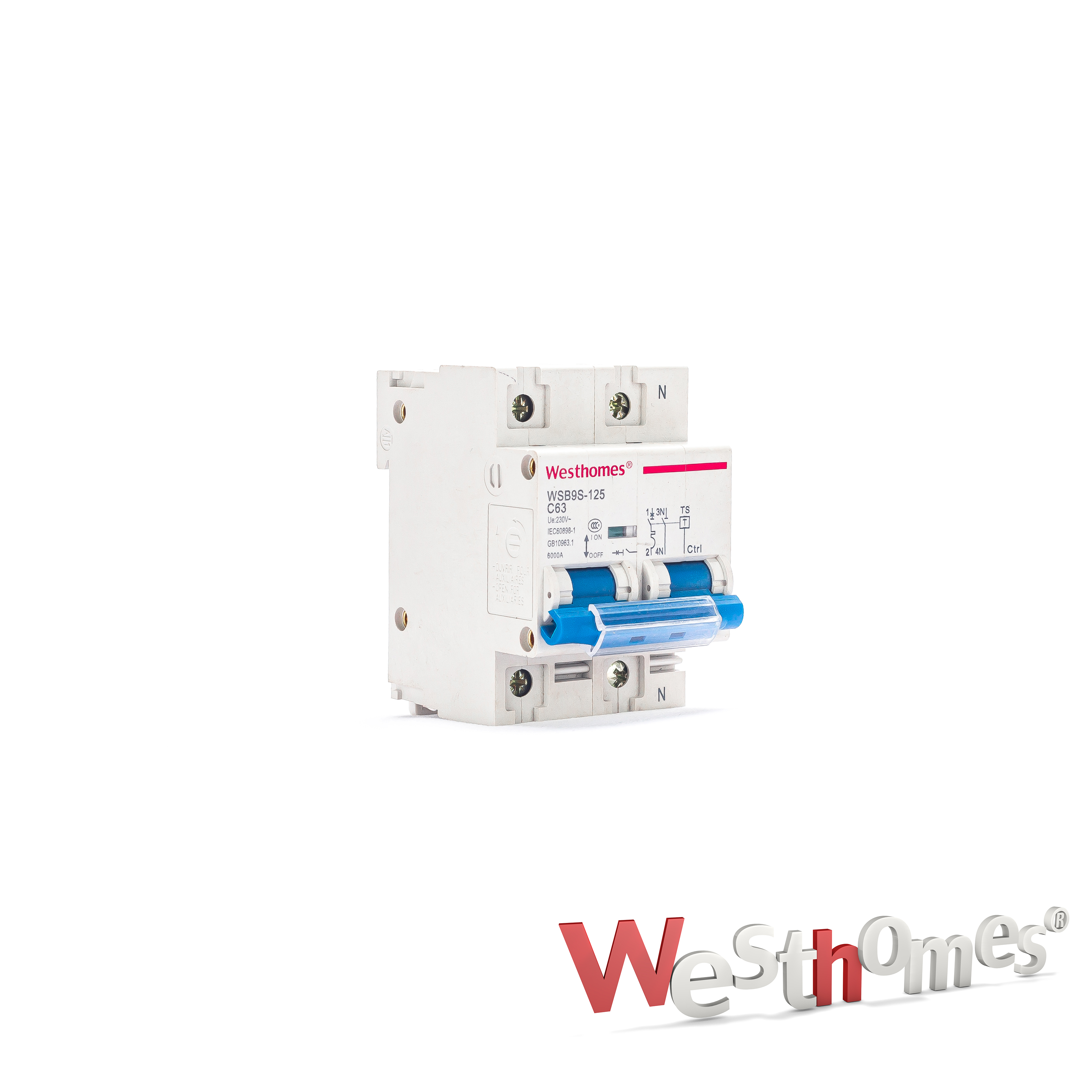 Disyuntor miniatura 1P+N 125A AC 400V especial para medidor de potencia prepago WSB9S-125
